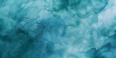 Obraz premium Abstract Teal Watercolor Background with Soft Brush Strokes