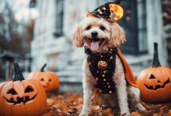 celebrate happy image theme fantasy costume dog halloween funny party