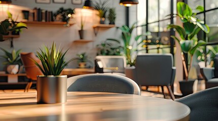 Chic and professional Zoom background with ample text area. 