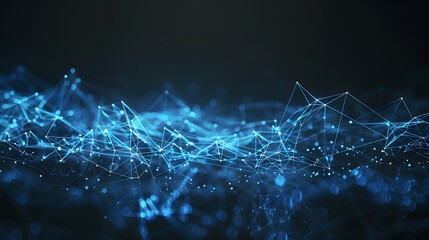 Abstract Technology Background with Blue Glowing Connections