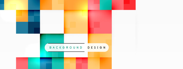 Dynamic colorful squares background. Vector Illustration For Wallpaper, Banner, Background, Card, Book Illustration, landing page