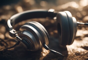 earth headphones planet news online radio communication grooved music global social air mp3 dance earphones headset dynamic orange buttons symbol icon website network pledging cyberspace