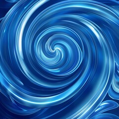 Blue Swirl Shapes Minimalist Abstract Background
