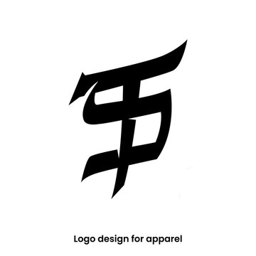 monogram letter TS logo design. letter TS logo for apparel brands. ST logo design for Apparel brand. letter ST apparel logo design template. 