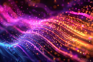 Naklejka premium Deep Learning as a specialized form of machine learning that uses neural networks to analyze and extract patterns from large datasets