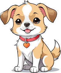 Dog kawali vector illustration