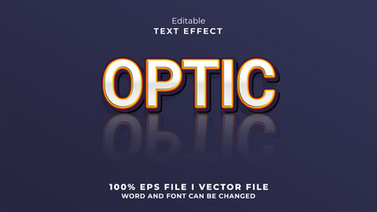 editable optic text effect.typhography logo