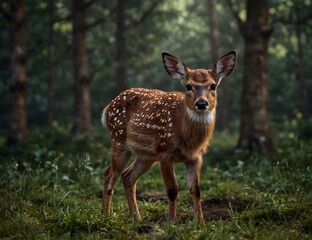 PNG Little deer eating wildlife standing animal.