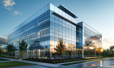 Architectural Sophistication, A Corporate Building's Sleek Design