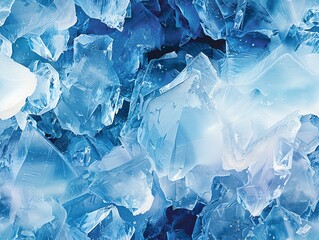 Create a seamless, high-resolution texture of ice shards in a repeating pattern