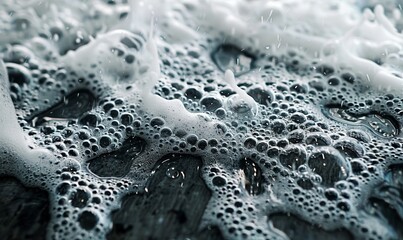 Naklejka premium Car Wash with Soap Suds Cleaning Action 