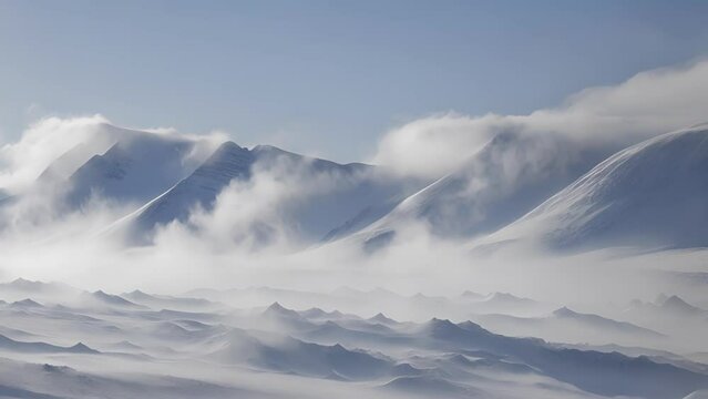 A chilly mist forms as katabatic winds carry moisture from the colder upper atmosphere down to warmer elevations.