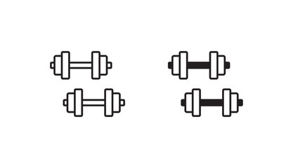 Fototapeta premium Dumbbell icon design with white background stock illustration