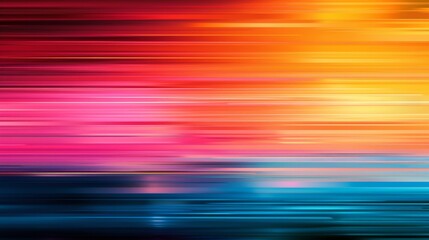 Modern background with horizontal lines in various bright colors