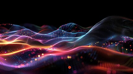 Immerse yourself in the vibrant dance of colors and shapes, where light and energy converge to create a mesmerizing symphony of movement.