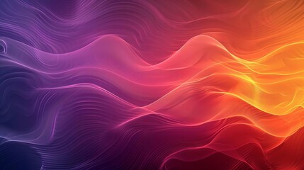 Obraz premium An abstract background of flowing lines in various shades of purple, pink, and orange.