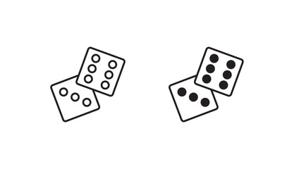 Dices icon design with white background stock illustration