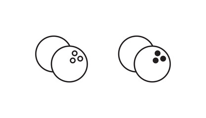 Bowling Ball icon design with white background stock illustration