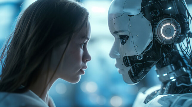 Woman Confronts AI Opponent in Digital Arena, Challenging Algorithms with Human Intuition and Empathy