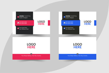 Professional Business Card Design, Template, vector graphic, Geometric shapes