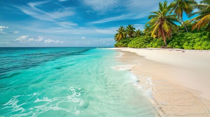 Naklejka premium モルディブのビーチのイメージ01