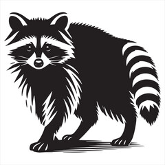 Raccoon vector icon. Wildlife vector illustration. Wild animal sign. vector illustration on white background