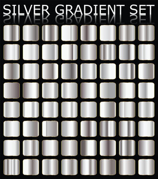 Metal silver gradient color set