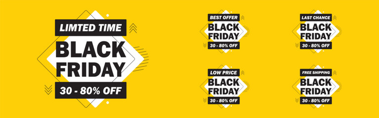 Black Friday Sale Store Banner Vector Element