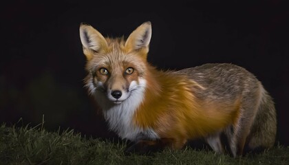 A Fox With Its Eyes Gleaming In The Moonlight Upscaled 2