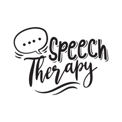 Speech Therapy Vector Design on White Background