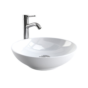 recommend clip art: Chic Bathroom Fixture Vessel Sink and Faucet Cut Out