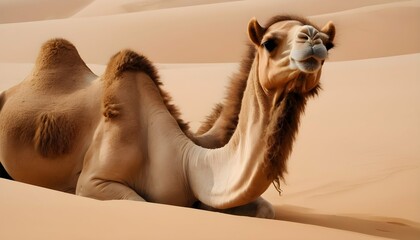 A Camel With Sand Clinging To Its Fur Upscaled 3