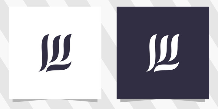 letter lw wl logo design vector