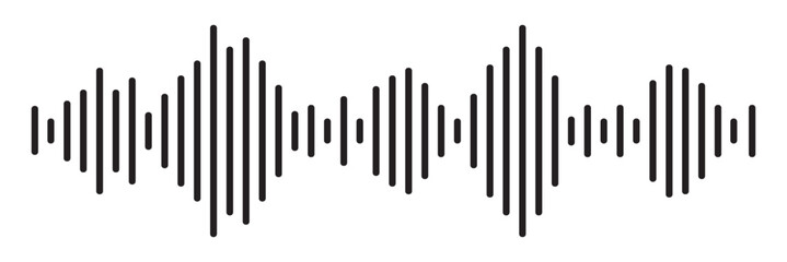 sound waveform pattern for radio podcasts, music player, video editor, voice message in social media chats, voice assistant, recorder. vector illustration