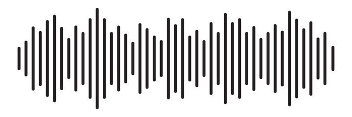 sound waveform pattern for radio podcasts, music player, video editor, voice message in social media chats, voice assistant, recorder. vector illustration