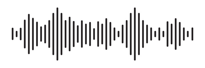 sound waveform pattern for radio podcasts, music player, video editor, voice message in social media chats, voice assistant, recorder. vector illustration