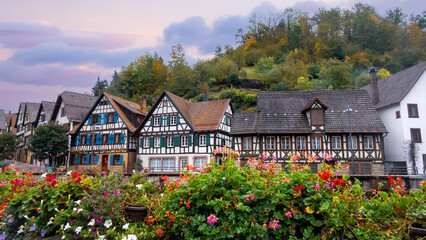 Scenic Schiltach town in Baden Württemberg, Germany , during autumn time.