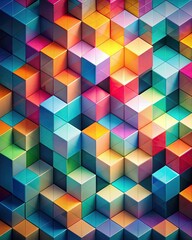 Obraz premium abstract background with coloured cubes