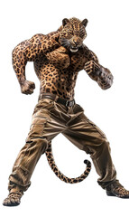 Leopard Humanoid Isolated