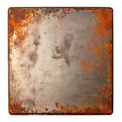 Rust Stained Metal Plate Silhouettes