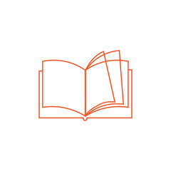 Flat Book icon symbol vector Illustration.