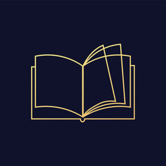 Flat Book icon symbol vector Illustration.