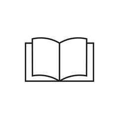 Book icon flat vector illustration.