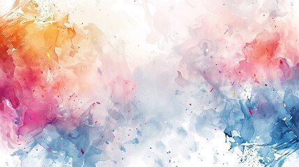 Obraz premium Abstract white background with faint watercolor splashes