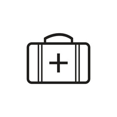 Briefcase icon in trendy flat design.