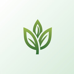 simple leaf logo icon