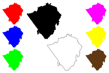 London Borough of Barnet (United Kingdom of Great Britain and Northern Ireland, Ceremonial county and region Greater London, England) map vector illustration, scribble sketch map