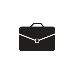 Flat briefcase icon symbol vector Illustration.