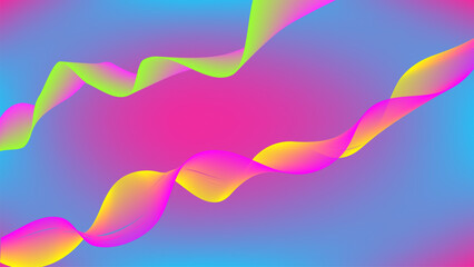 Pink and yellow color wave  background