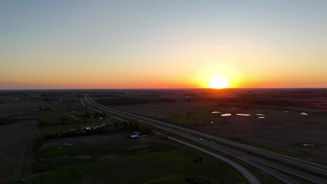 Sunset Over 401 Hwy Ontario